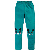 20-118204 "Meow" Лосины для девочки, 2-6 лет, изумрудный 20-118204 "Meow" Лосины для девочки, 2-6 лет, изумрудный